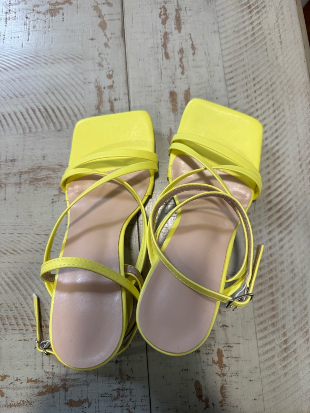 NWOT Shein Women Criss Cross Ankle Strap Chunky Heel - Picture 5 of 10